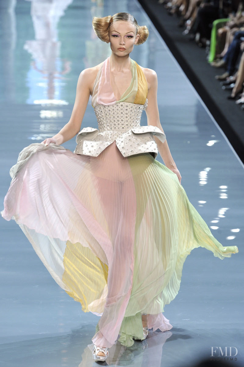 Natasha Poly featured in  the Christian Dior Haute Couture fashion show for Autumn/Winter 2008