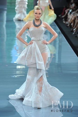 Caroline Trentini featured in  the Christian Dior Haute Couture fashion show for Autumn/Winter 2008