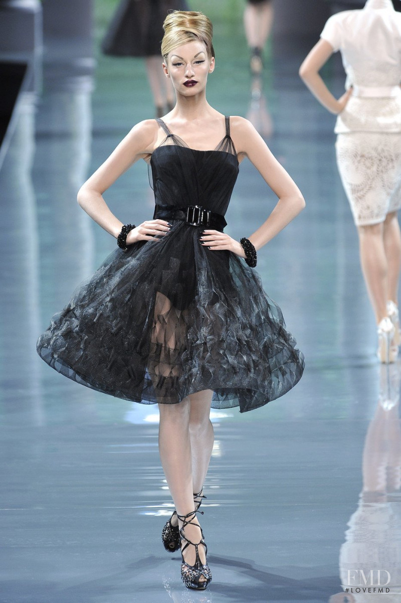 Linda Vojtova featured in  the Christian Dior Haute Couture fashion show for Autumn/Winter 2008
