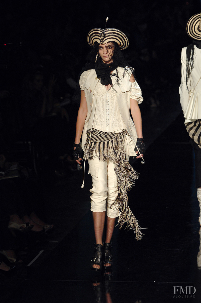 Mariacarla Boscono featured in  the Jean-Paul Gaultier fashion show for Spring/Summer 2008