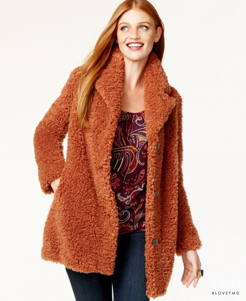 Cintia Dicker featured in  the Macy\'s catalogue for Winter 2015