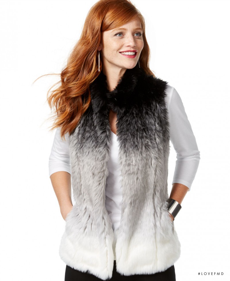 Cintia Dicker featured in  the Macy\'s catalogue for Winter 2015