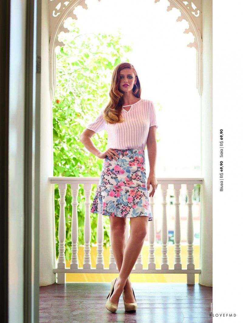 Cintia Dicker featured in  the Riachuelo Aruba Summer Collection catalogue for Summer 2015