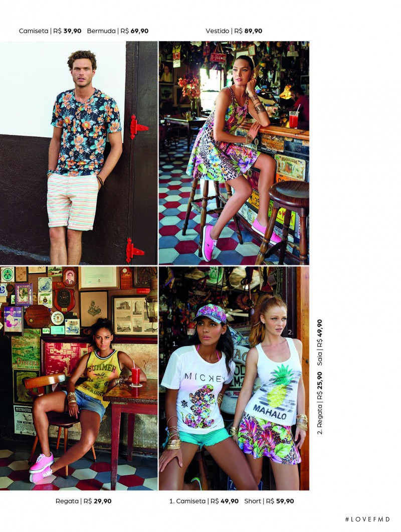 Cintia Dicker featured in  the Riachuelo Aruba Summer Collection catalogue for Summer 2015