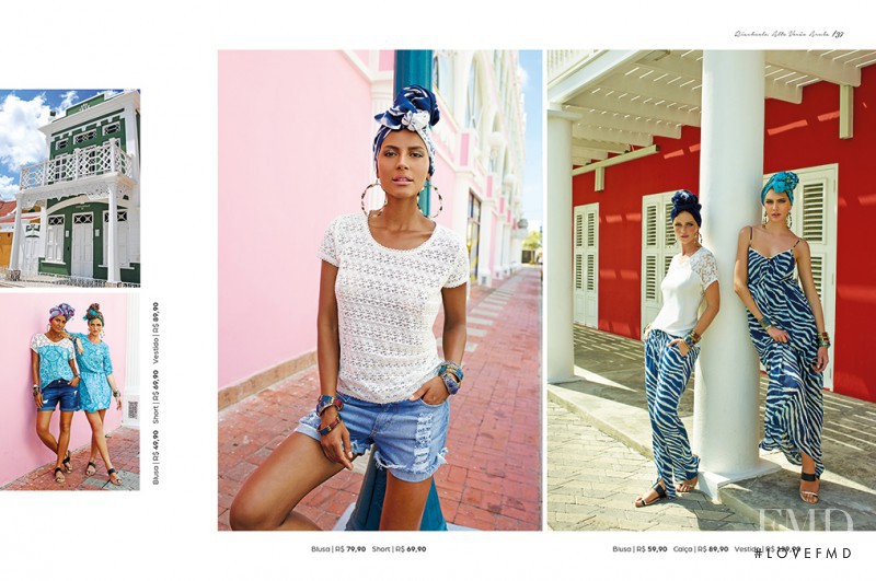 Cintia Dicker featured in  the Riachuelo Aruba Summer Collection catalogue for Summer 2015