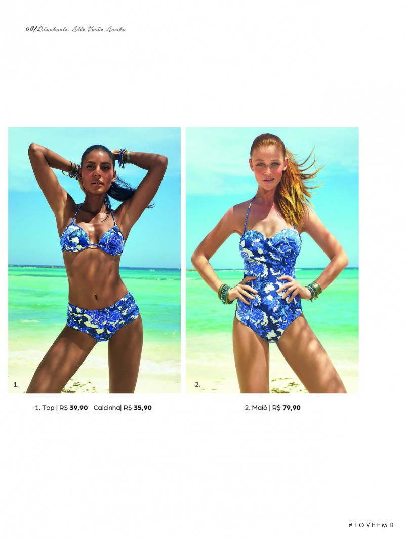 Cintia Dicker featured in  the Riachuelo Aruba Summer Collection catalogue for Summer 2015
