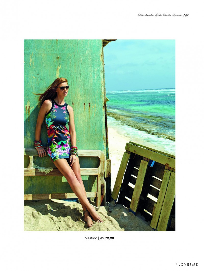 Cintia Dicker featured in  the Riachuelo Aruba Summer Collection catalogue for Summer 2015