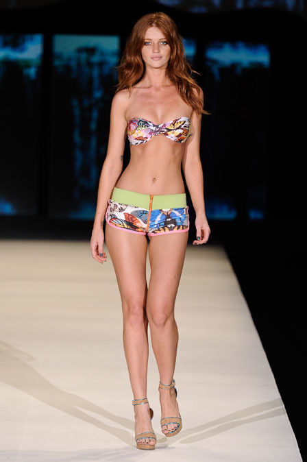 Cintia Dicker featured in  the Blue Man fashion show for Spring/Summer 2013
