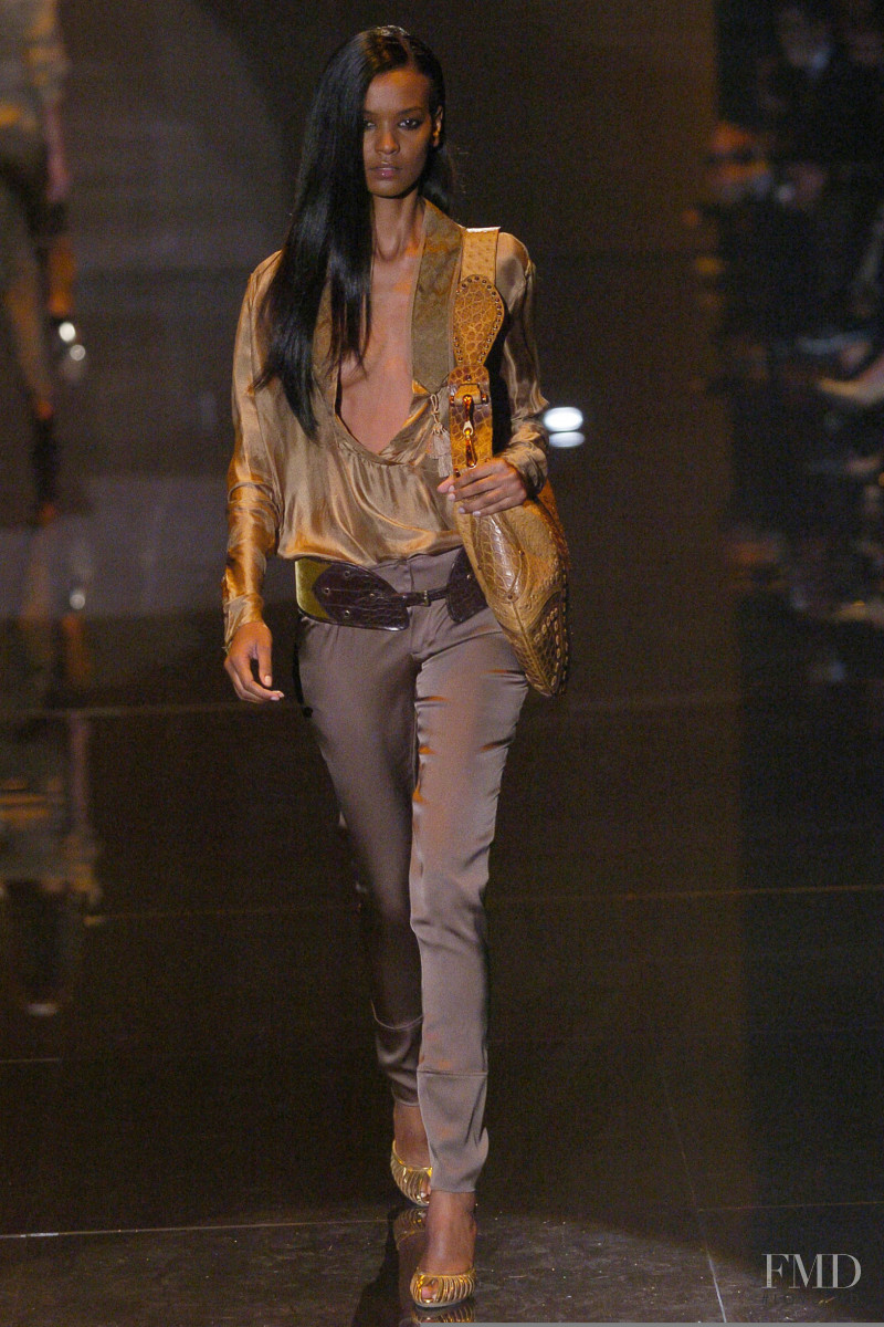 Liya Kebede featured in  the Gucci fashion show for Spring/Summer 2005