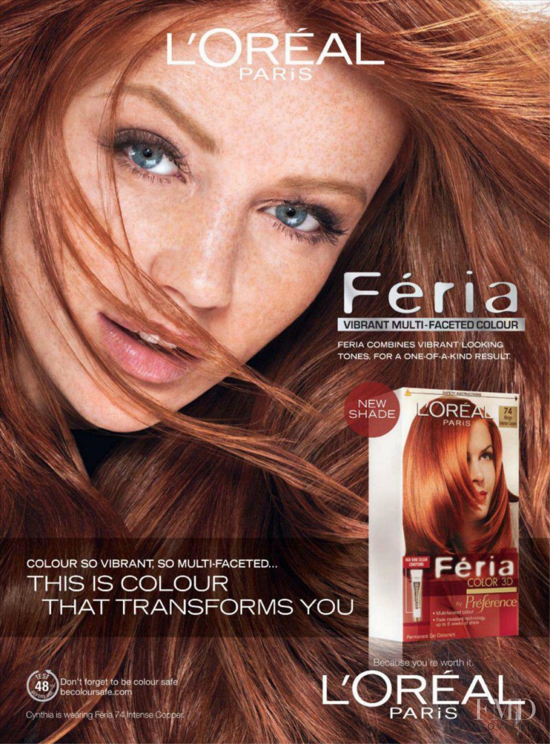 Cintia Dicker featured in  the L\'Oreal Paris Féria advertisement for Spring/Summer 2012