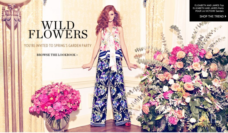 Cintia Dicker featured in  the Shopbop Wild Flowers lookbook for Spring/Summer 2012