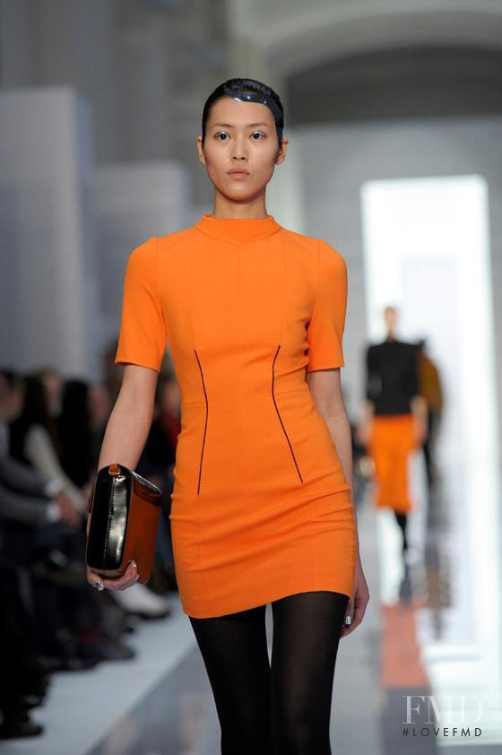 Liu Wen featured in  the HUGO fashion show for Autumn/Winter 2012