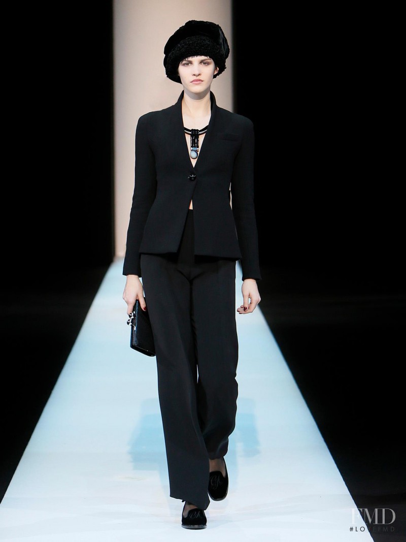 Asia Piwka featured in  the Giorgio Armani fashion show for Autumn/Winter 2013