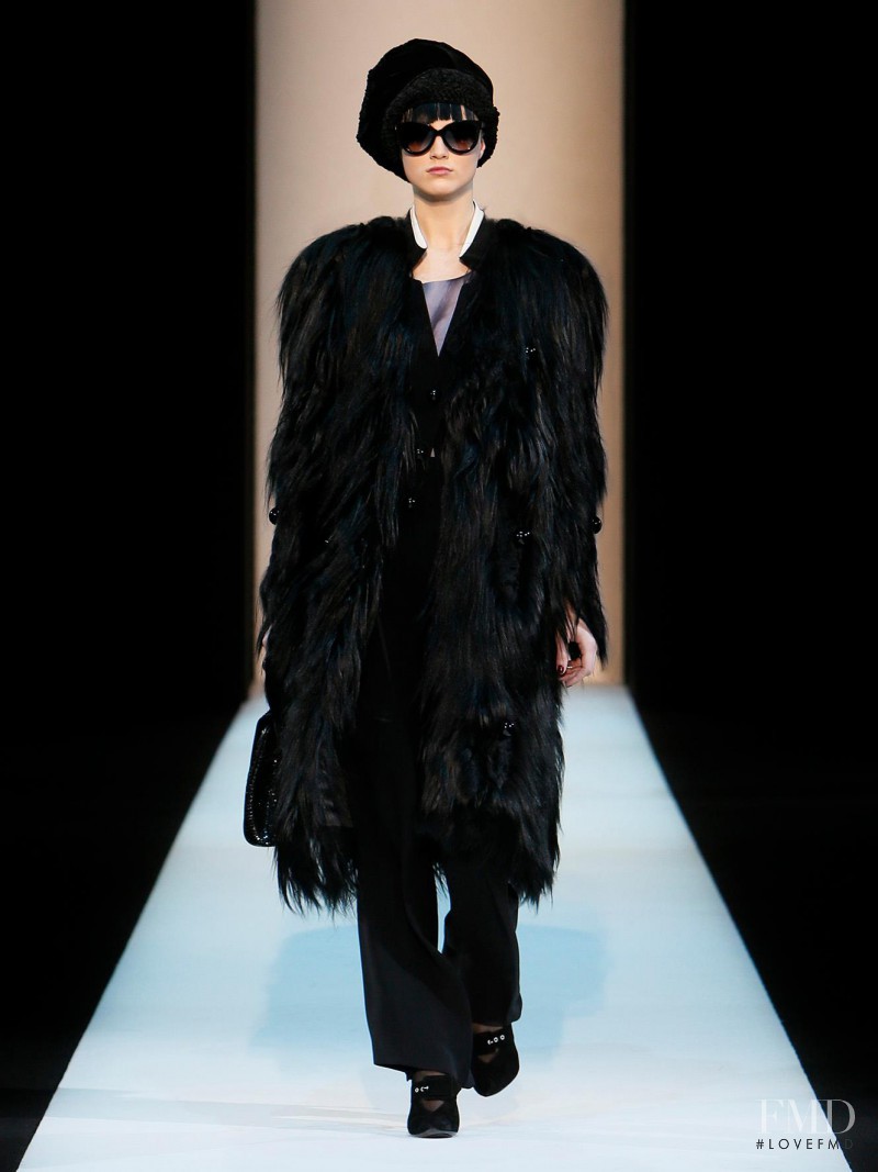 Agne Konciute featured in  the Giorgio Armani fashion show for Autumn/Winter 2013