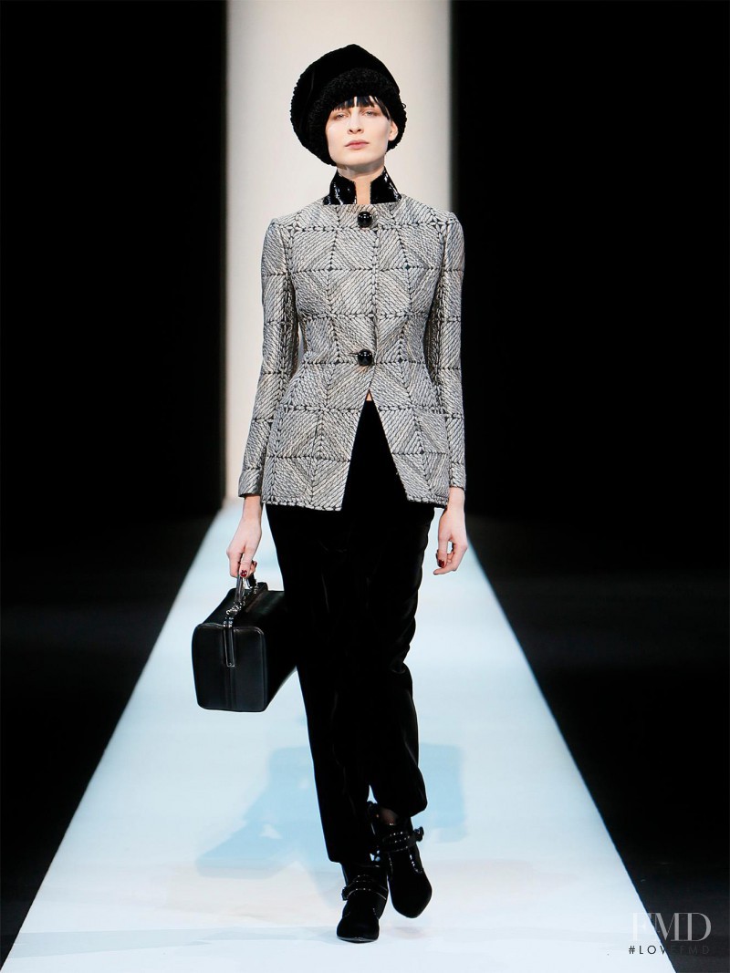 Elena Egorova featured in  the Giorgio Armani fashion show for Autumn/Winter 2013