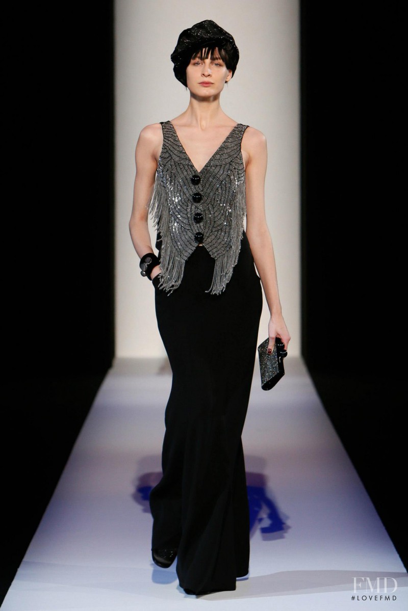 Elena Egorova featured in  the Giorgio Armani fashion show for Autumn/Winter 2013