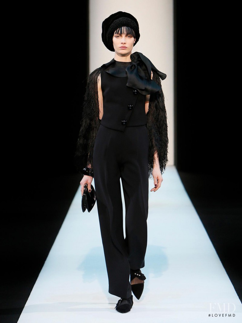 Alexandra Martynova featured in  the Giorgio Armani fashion show for Autumn/Winter 2013