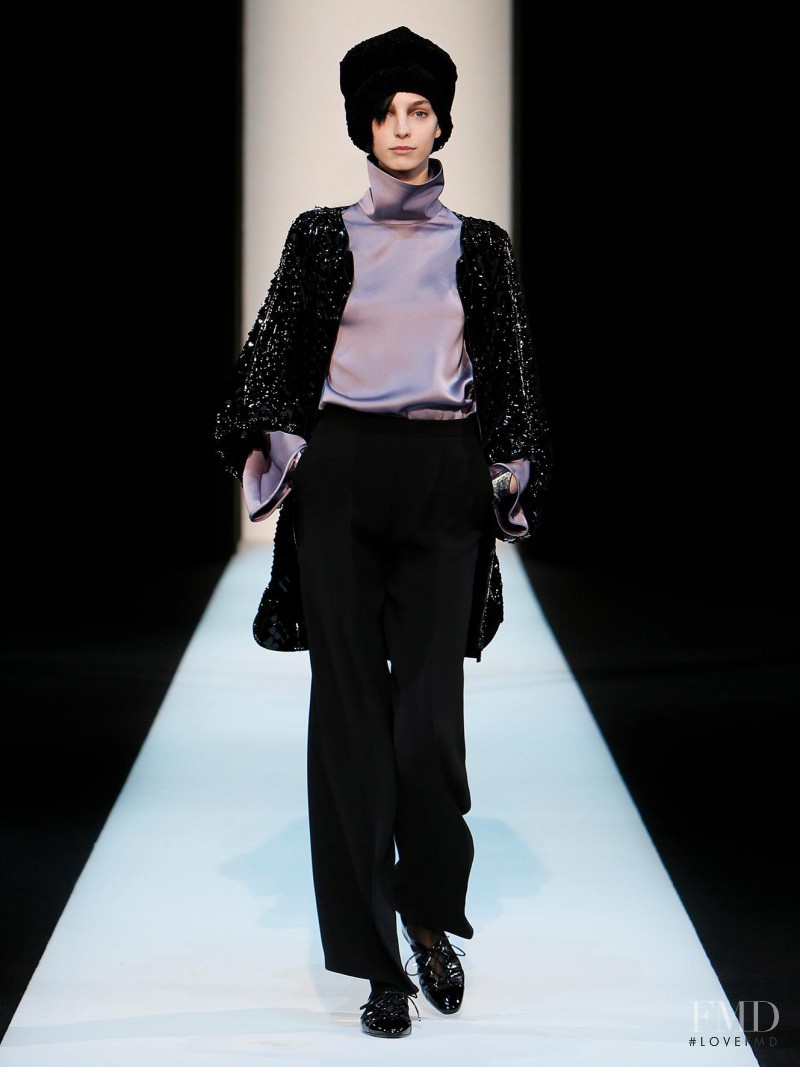 Dajana Antic featured in  the Giorgio Armani fashion show for Autumn/Winter 2013