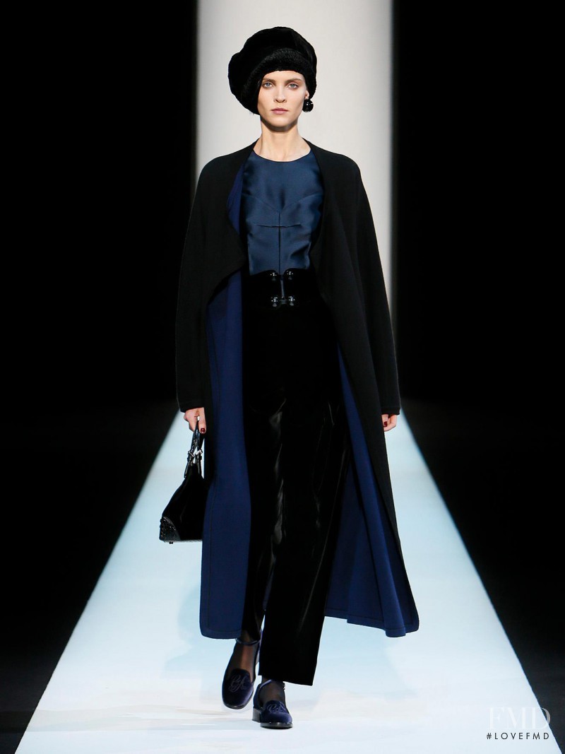 Alison Nix featured in  the Giorgio Armani fashion show for Autumn/Winter 2013
