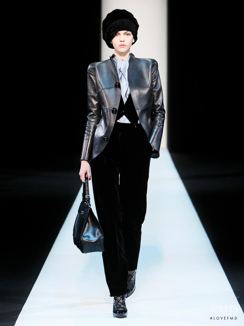 Kate Bogucharskaia featured in  the Giorgio Armani fashion show for Autumn/Winter 2013