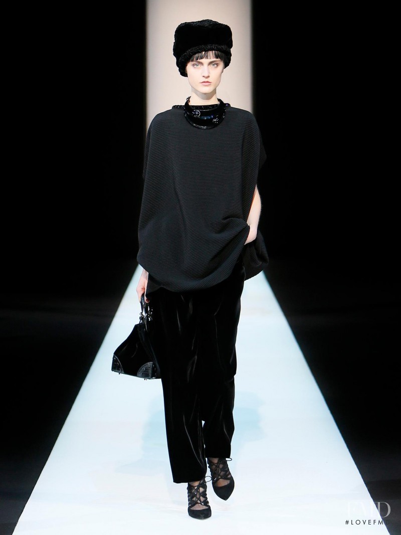 Lieve Dannau featured in  the Giorgio Armani fashion show for Autumn/Winter 2013