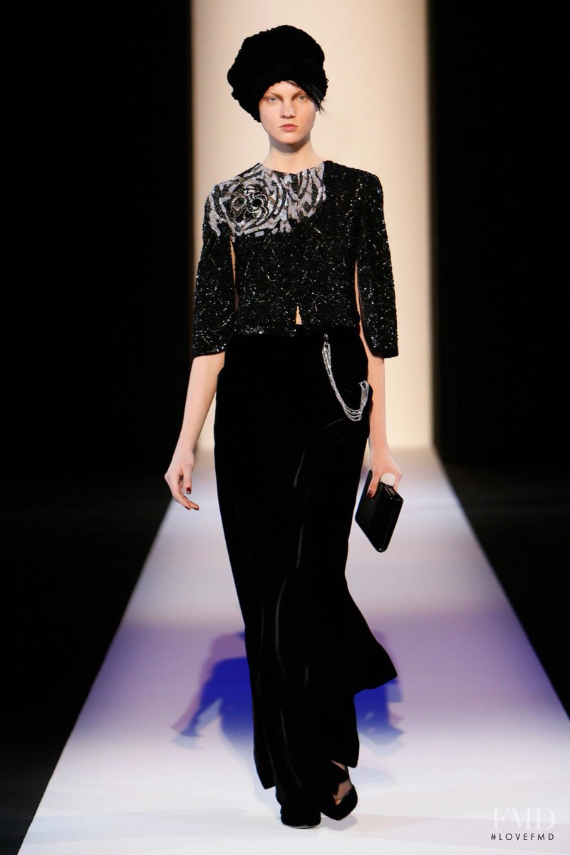 Anastasia Ivanova featured in  the Giorgio Armani fashion show for Autumn/Winter 2013