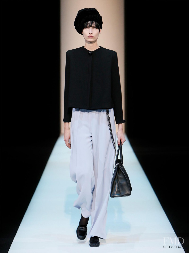 Paulina Kubac featured in  the Giorgio Armani fashion show for Autumn/Winter 2013