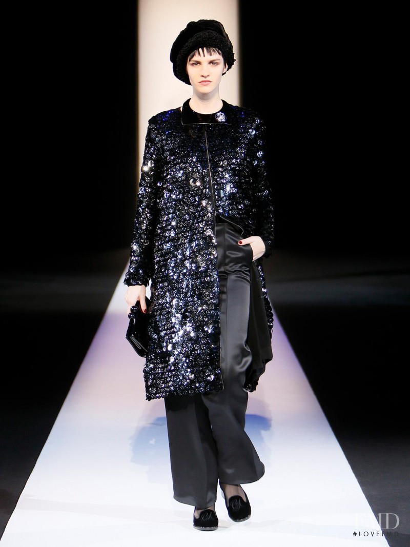 Asia Piwka featured in  the Giorgio Armani fashion show for Autumn/Winter 2013