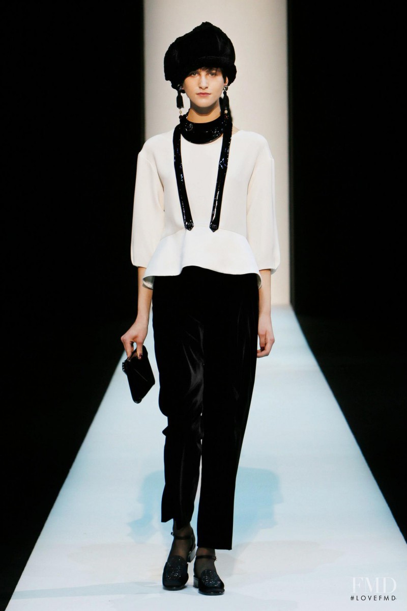 Athena Wilson featured in  the Giorgio Armani fashion show for Autumn/Winter 2013