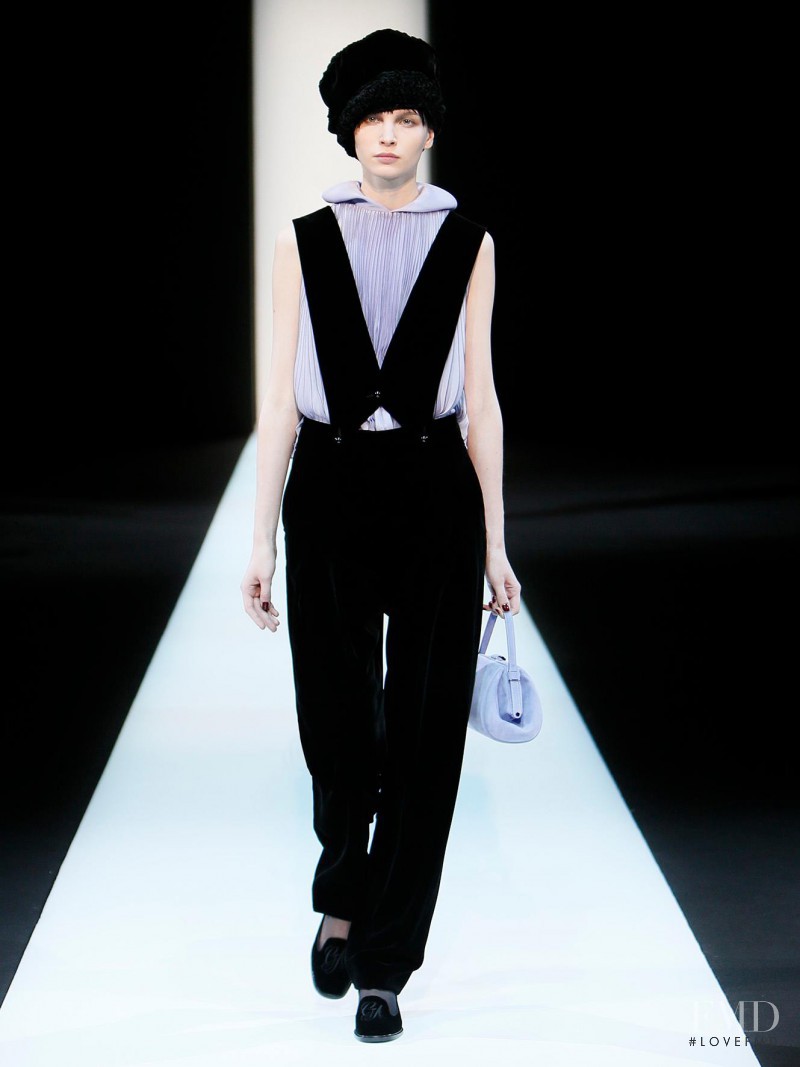 Anna Piirainen featured in  the Giorgio Armani fashion show for Autumn/Winter 2013