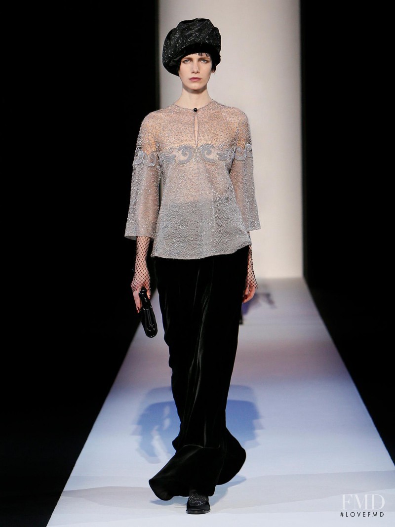 Alyona Osmanova featured in  the Giorgio Armani fashion show for Autumn/Winter 2013