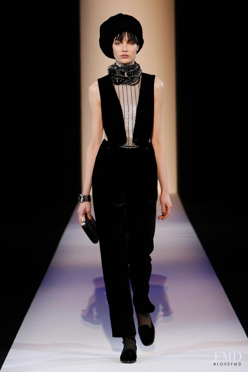 Alexandra Martynova featured in  the Giorgio Armani fashion show for Autumn/Winter 2013