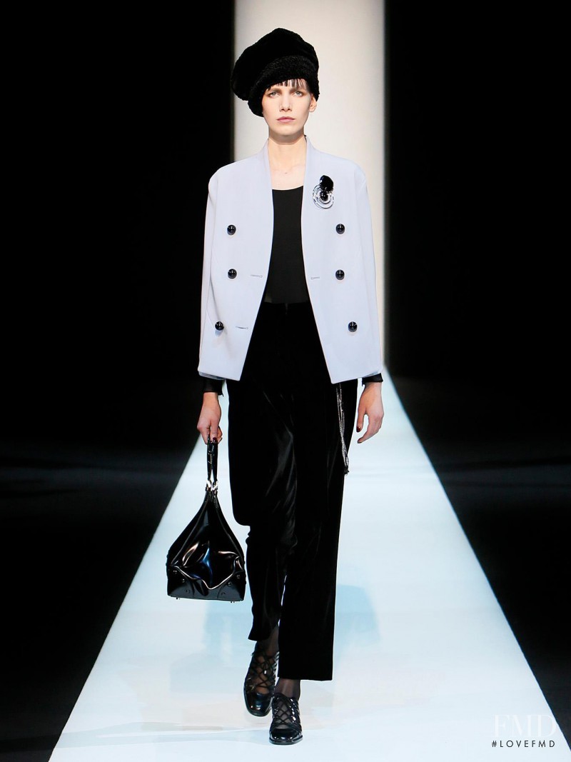 Alyona Osmanova featured in  the Giorgio Armani fashion show for Autumn/Winter 2013