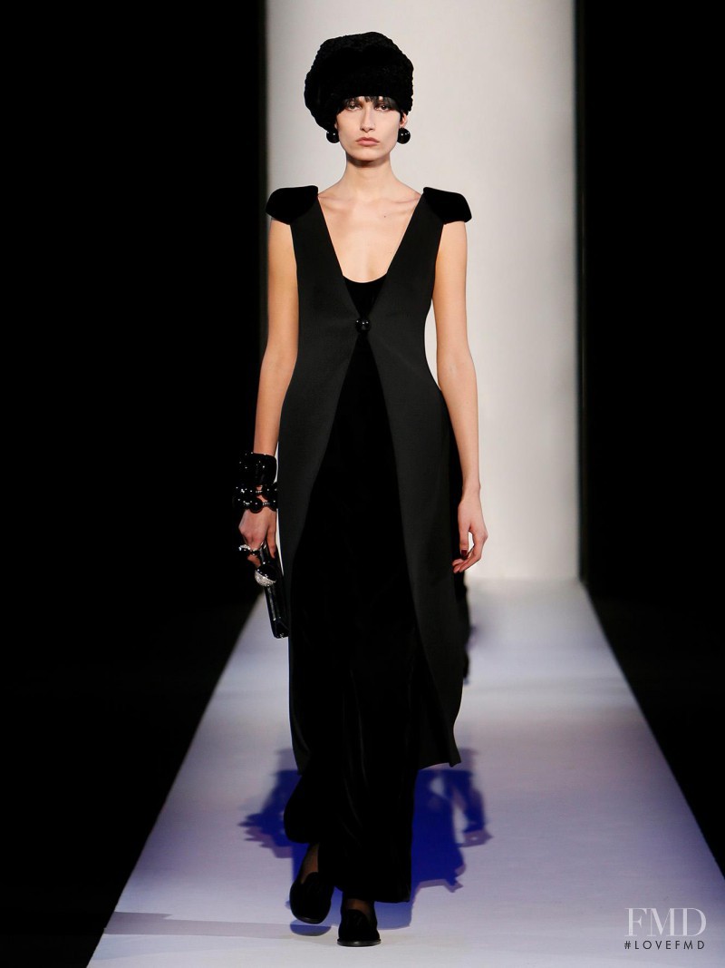 Paulina Kubac featured in  the Giorgio Armani fashion show for Autumn/Winter 2013
