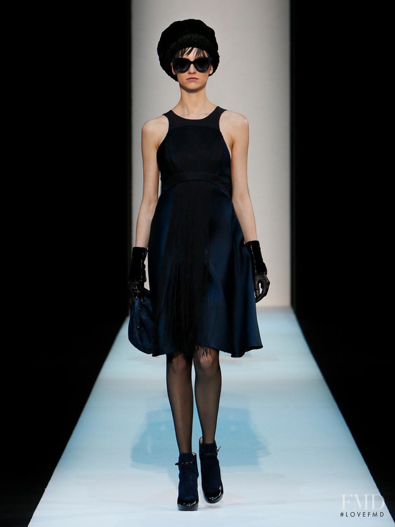 Iris van Berne featured in  the Giorgio Armani fashion show for Autumn/Winter 2013