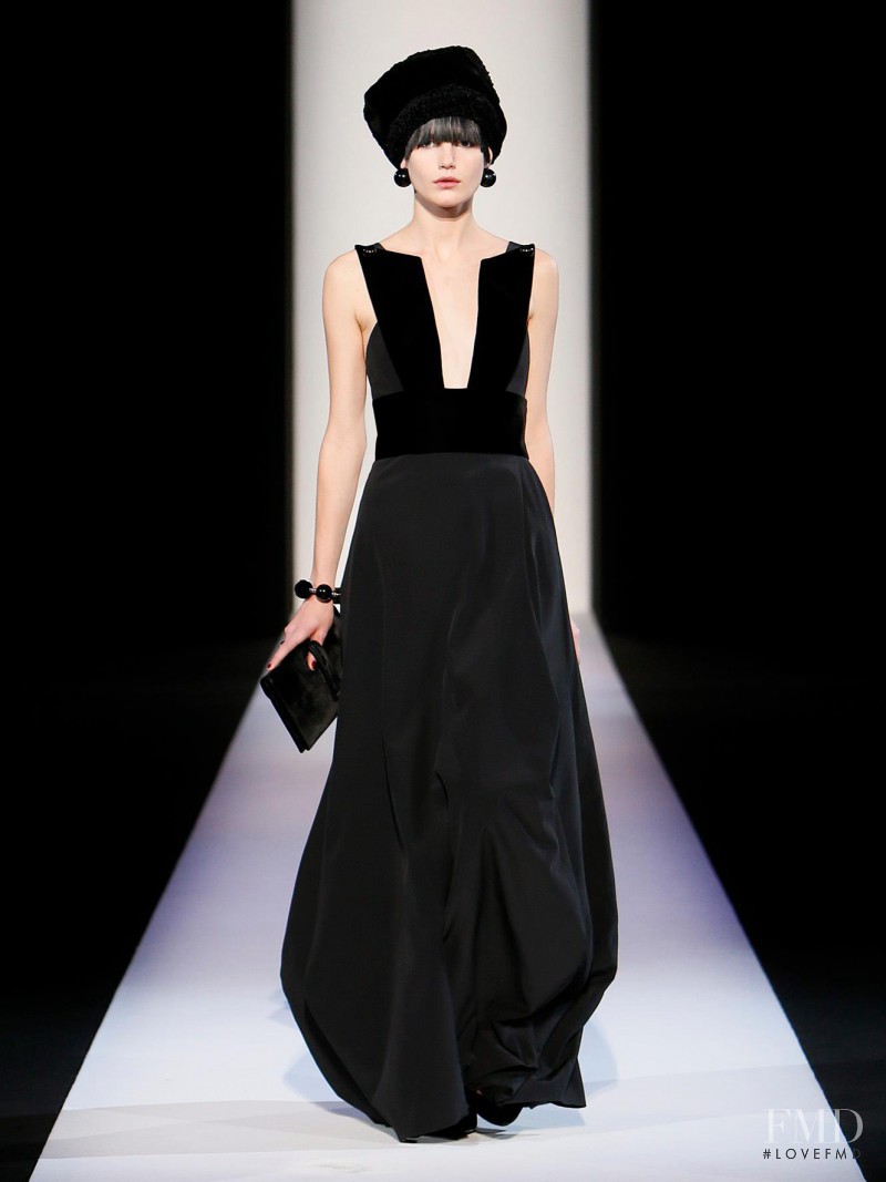 Anmari Botha featured in  the Giorgio Armani fashion show for Autumn/Winter 2013