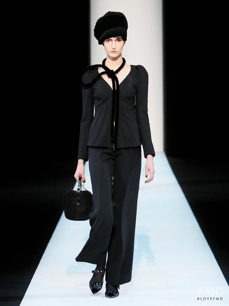 Maja Milosavljevic featured in  the Giorgio Armani fashion show for Autumn/Winter 2013