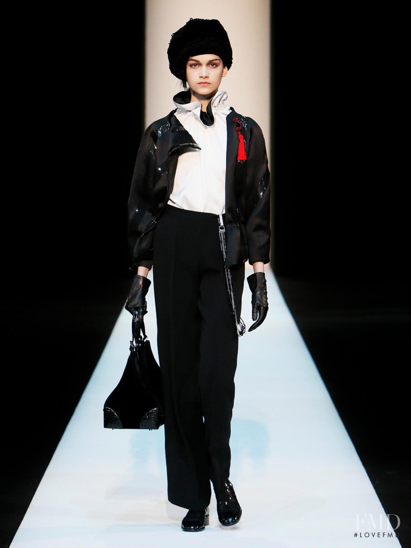 Isabella Melo featured in  the Giorgio Armani fashion show for Autumn/Winter 2013