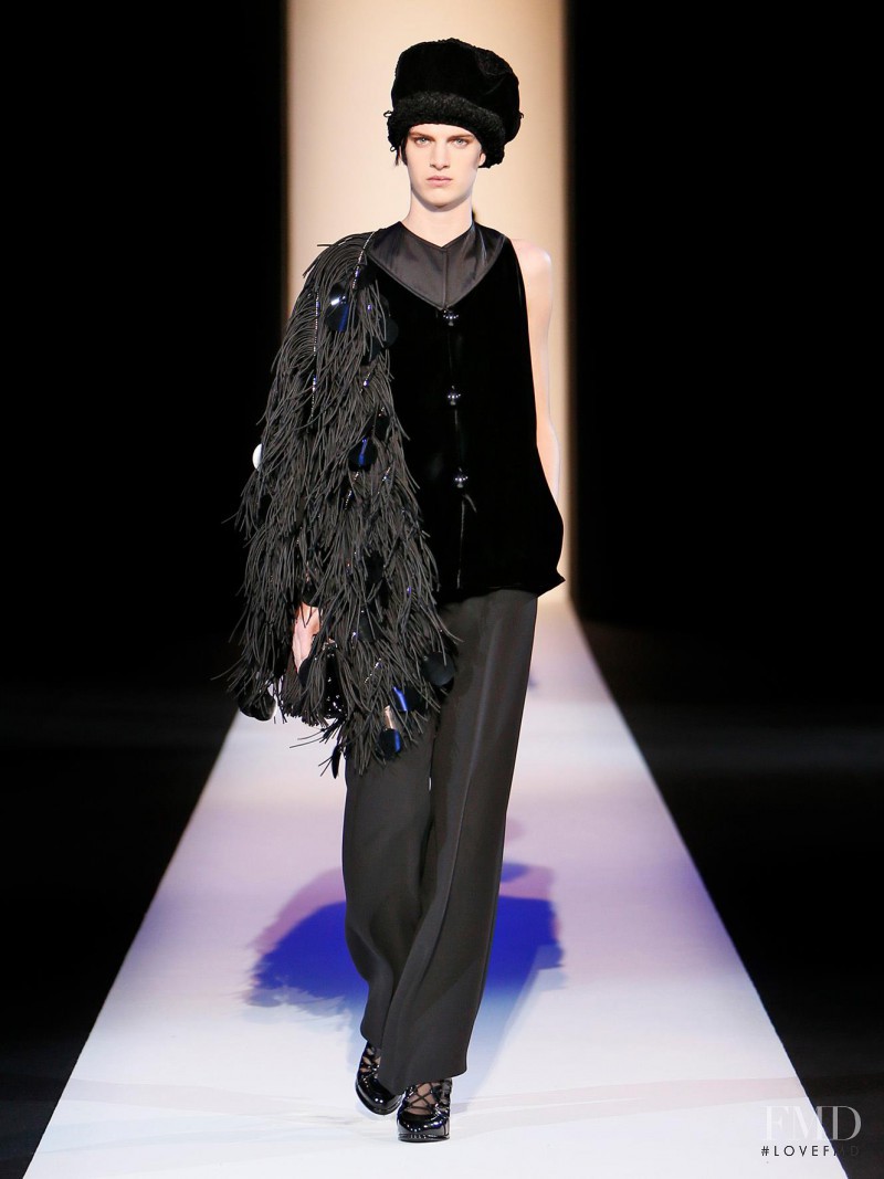 Ashleigh Good featured in  the Giorgio Armani fashion show for Autumn/Winter 2013