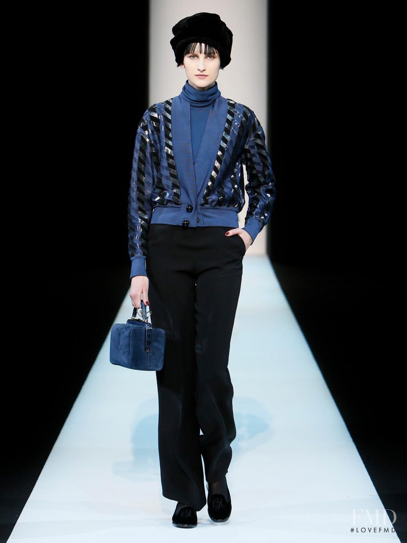 Katia Selinger featured in  the Giorgio Armani fashion show for Autumn/Winter 2013