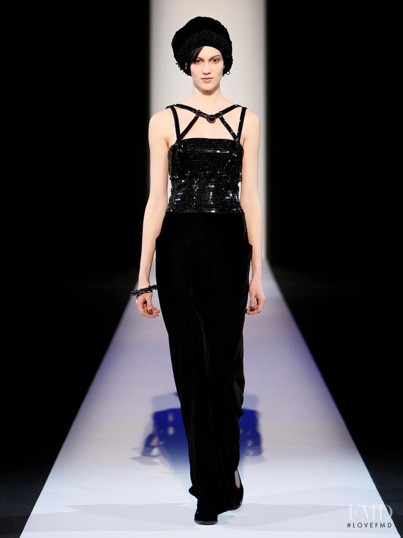 Sarah Bledsoe featured in  the Giorgio Armani fashion show for Autumn/Winter 2013