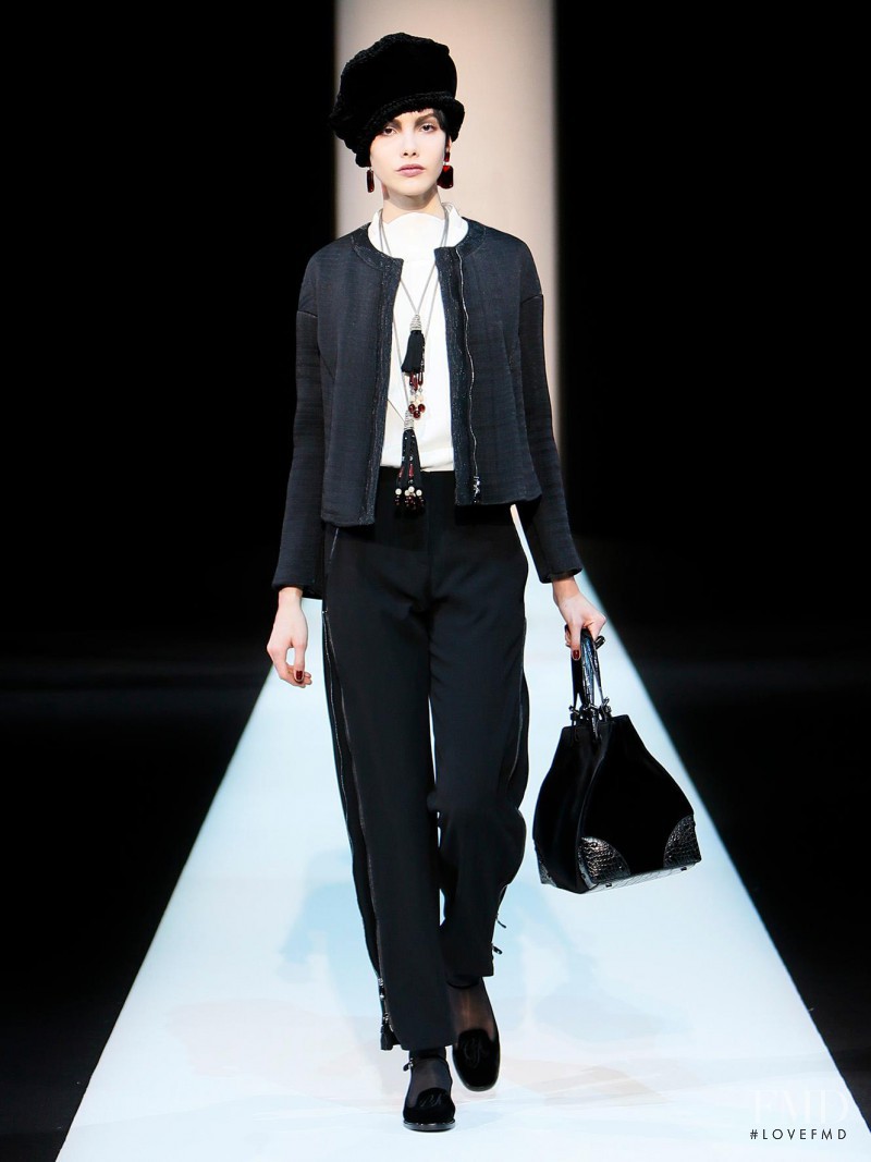 Paula Mulazzani featured in  the Giorgio Armani fashion show for Autumn/Winter 2013