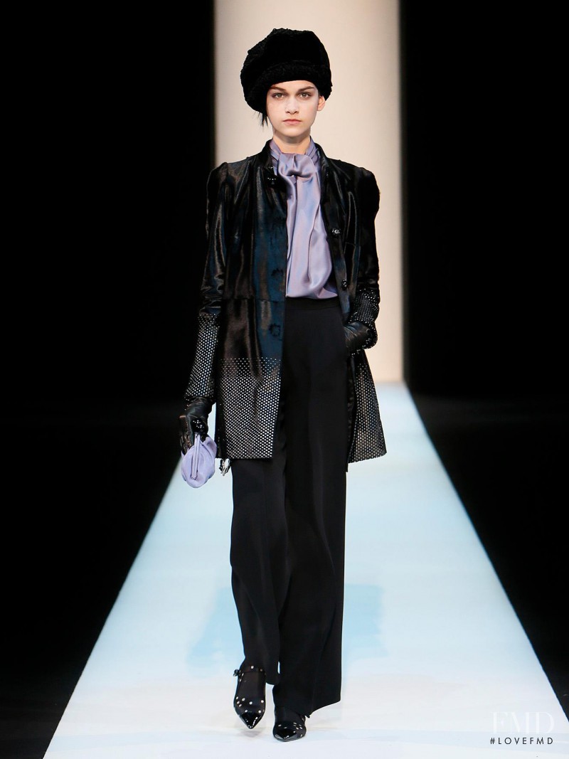 Isabella Melo featured in  the Giorgio Armani fashion show for Autumn/Winter 2013