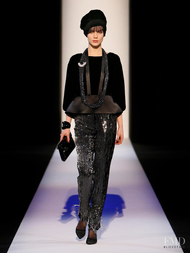 Odile Coco van Stuijvenberg featured in  the Giorgio Armani fashion show for Autumn/Winter 2013