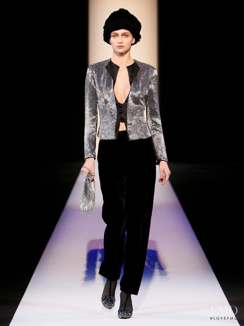 Ella Kandyba featured in  the Giorgio Armani fashion show for Autumn/Winter 2013