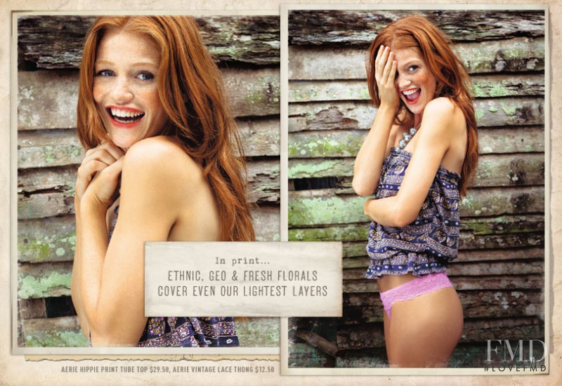 Cintia Dicker featured in  the Aerie catalogue for Summer 2011