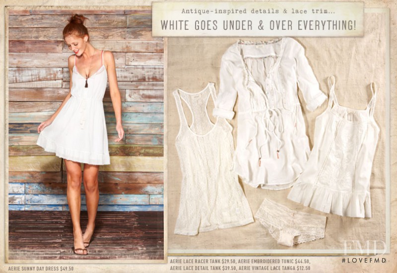 Cintia Dicker featured in  the Aerie catalogue for Summer 2011