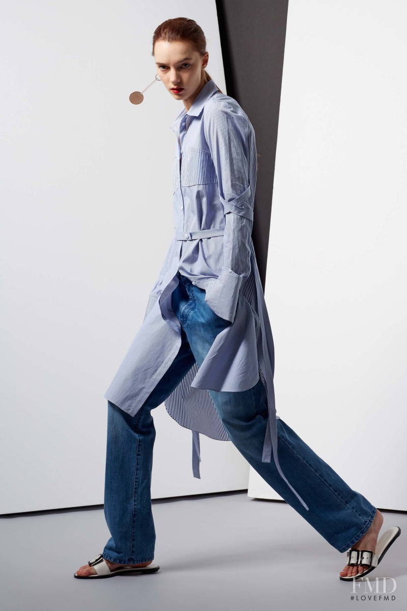 Irina Liss featured in  the Tibi fashion show for Resort 2017