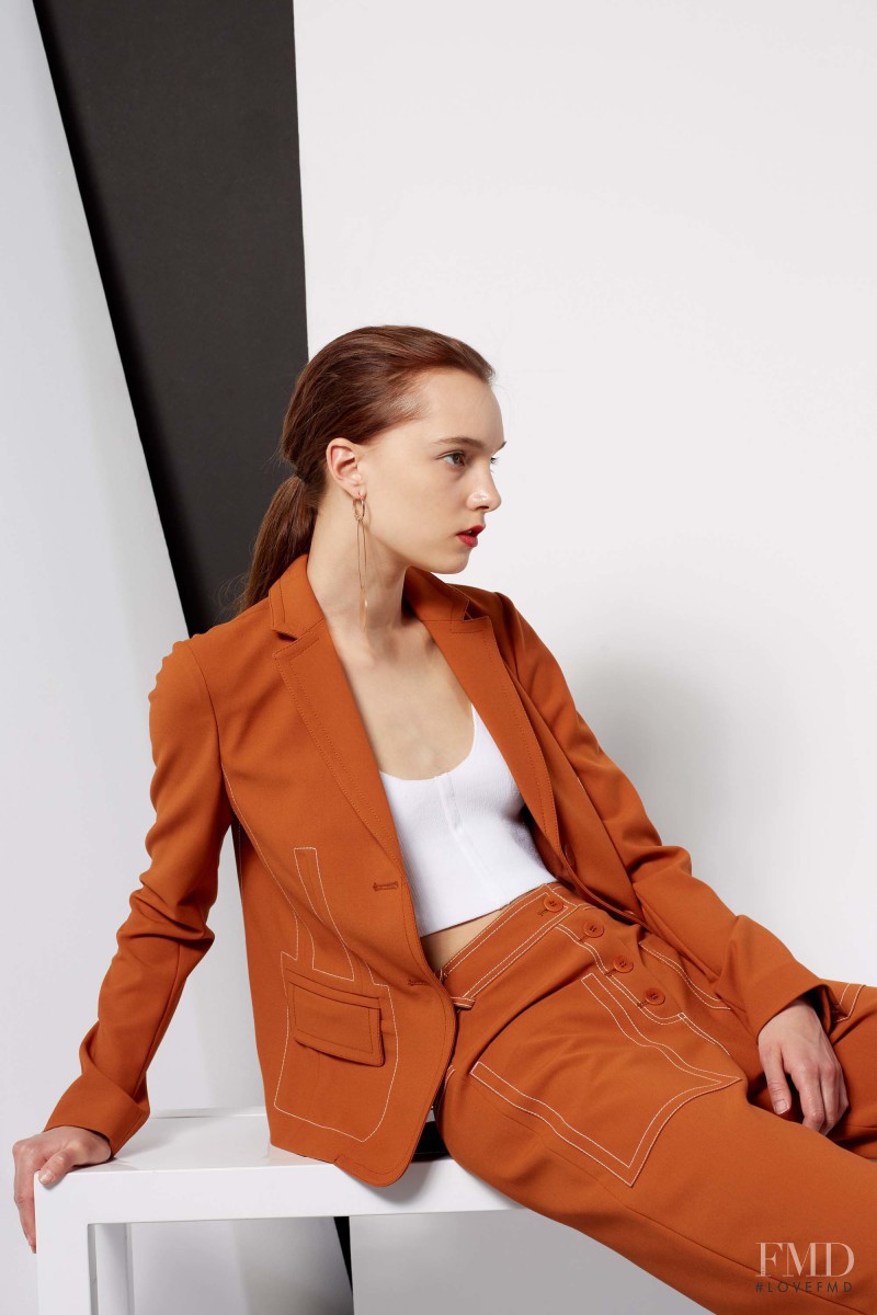 Irina Liss featured in  the Tibi fashion show for Resort 2017