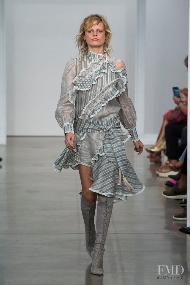 Hanne Gaby Odiele featured in  the Zimmermann fashion show for Spring/Summer 2017